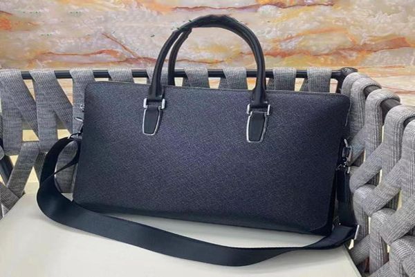 

new men shoulder briefcase black leather designer handbag business lapbag briefcases messenger bags with nameplates totes men8243308
