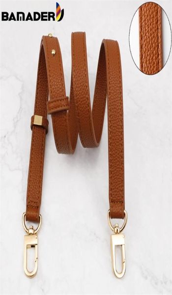 

bamader woman bag wide shoulder strap replaceable fashion lychee pattern adjustable narrow bag strap handbag parts accessories 2201826021, Black