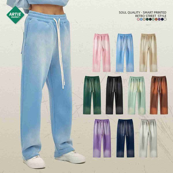 

artie men's wear | 2023 autumn/winter new product 360g spray dyed old men's pants white wash old casual pantsocx0, Blue