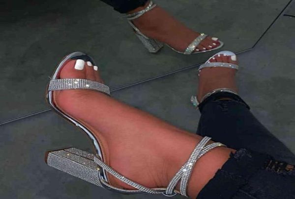 

ins bling women039s sandals ankle straps and hose zipper bridal shoes high heels open party large 437323125, Black