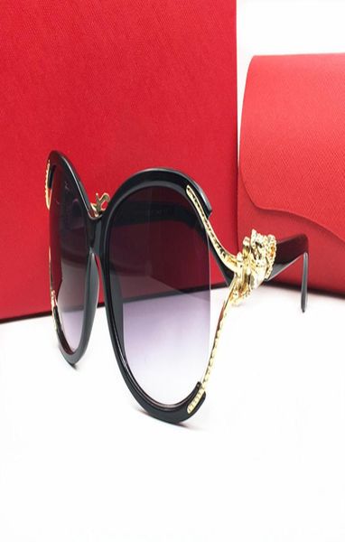 

new arrival novel hollow frames with metal leobard outdoor brand designer uv400 sunglasses lady women shade fashion retro with ori8025527, White;black