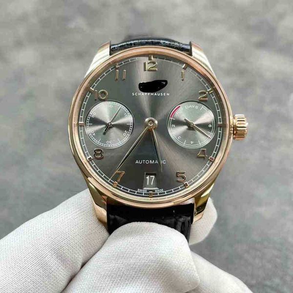 

watch men's portuguese seven trend fashion real belt hollow waterproof fully automatic mechanical fzkn 3xn7, Slivery;black