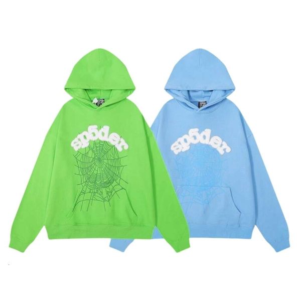 

designer spider hoodie women mens sweatshirts new sky blue hoodie mens womens hip hop young thug spider hoodie world 555555 sweatshirts prin, Black