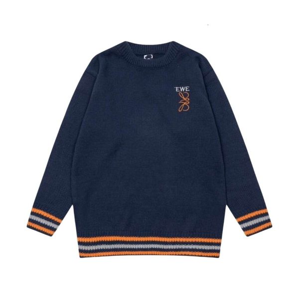 

designer hoodie loewees original quality sweater mohair versions of autumn and winter new chest color matching embroidery campus style round, White;black