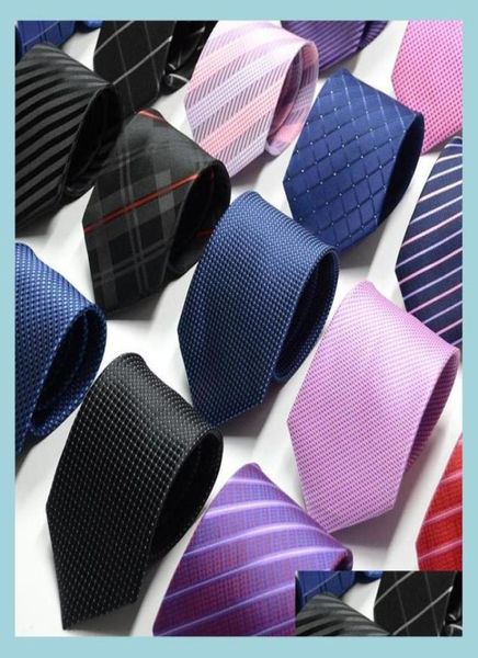 

neck ties mens silk necktie tie fashion men business solid color striped neckwear jacquard handmade wedding neckti nanashop dh5zb1976445, Blue;purple