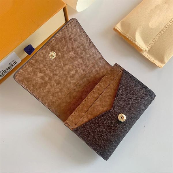 

designer card holder men women coin business credit ticket key fashion luxury organizer wallet m63801 with box278s, Brown;gray