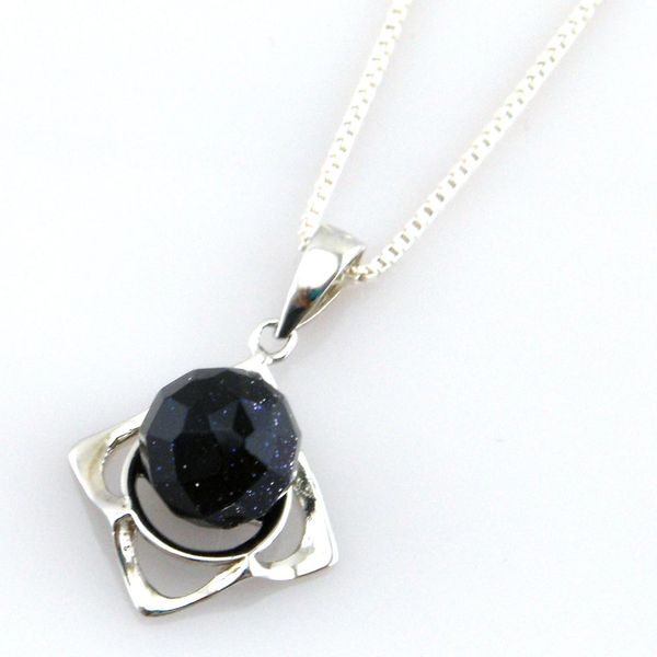 

fashion semi-precious stone jewelry black agate pendant classic women necklace
