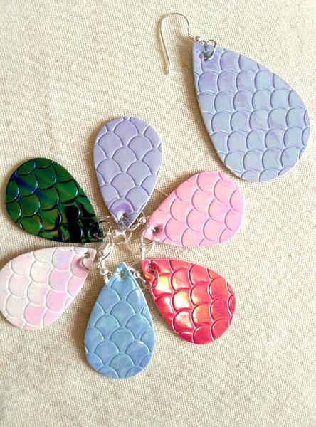 

new special faux leather dangle earrings01234567893595232, Silver