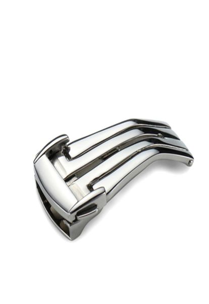

silver 316l stainless steel polished deployment watch buckle clasp for omg watch strap band 18mm6097865, Black;brown