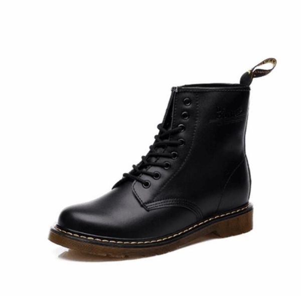 

dress shoes men autumn winter anker boots women sneaker leather classic botas hombre platform laceup casual martens shoes 2210319784564, Black