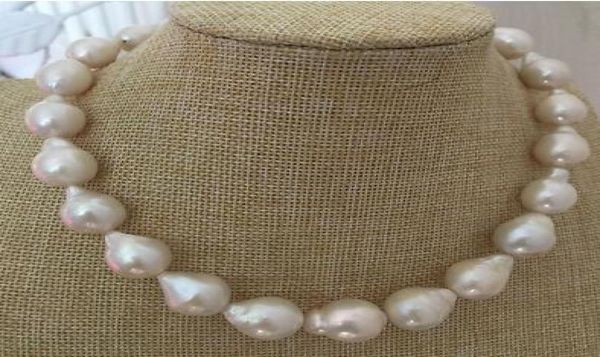 

fine pearls jewelry gorgeous 1416mm south sea baroque white pearl necklace 18inch 14k1474256, Silver