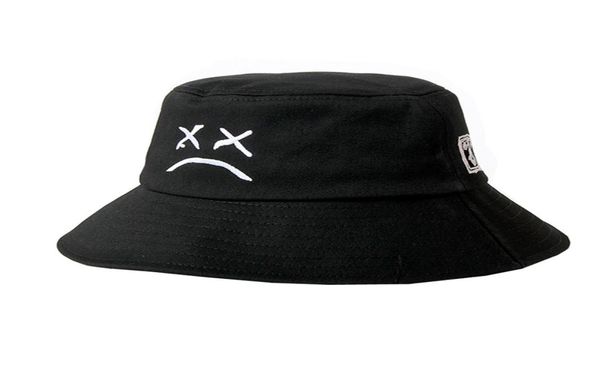 

luxury designer new fashion crying face sad embroidery fisherman hat male female sunscreen sun hat bucket hats5582337, Blue;gray