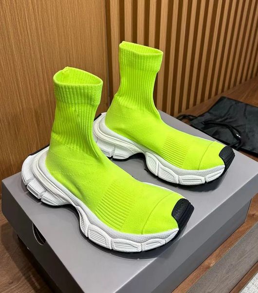 

london brands 3xl sock speed sneakers shoes technical knit stretch fabric runner sports breath rubber sole mesh party dress couple comfort w, Black
