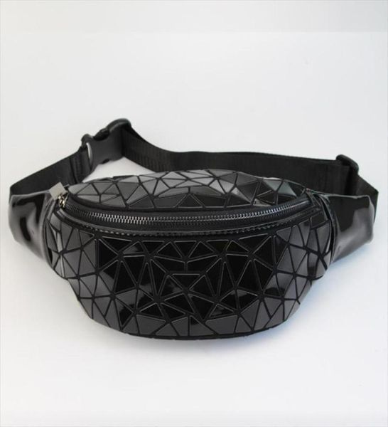 

fashion women waist fanny packs geometry bags belt bag sequin pack female luminous chest sac banane6857236