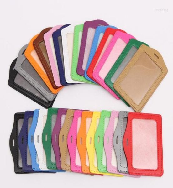 

keychains lot 100pcs 12color diy id card credit holder pu business badge mixed color1585135, Silver