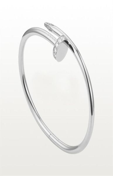 

nail bracelet designer bracelets luxury jewelry for women bangle fashion accessories titanium steel alloy goldplated craft never 5374996, White