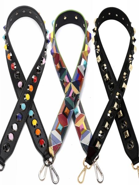 

ins popular genuine leather shoulder strap colorful bag accessories women handbag strap asas para bolso5639444, Black