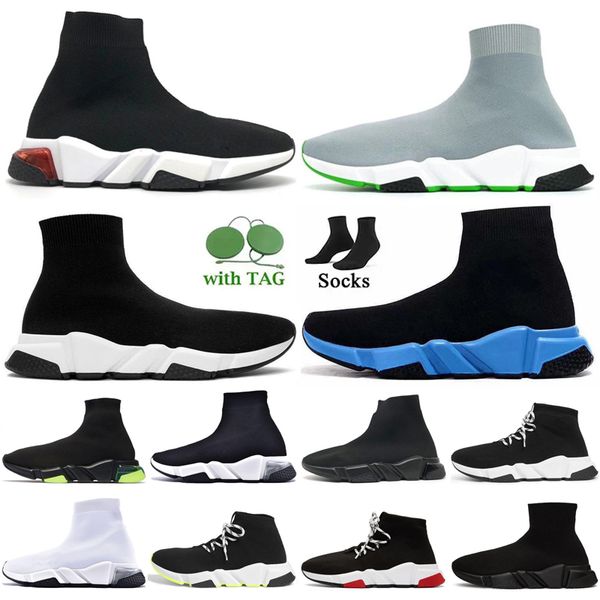 

2024 designer paris sock shoes casual men women original slip-on black white red green trainer sports sneakers boots walking outdoor sneaker