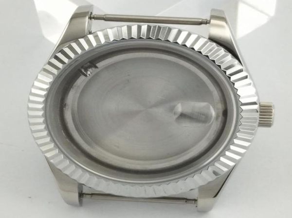 

41mm sapphire glass polished silver color stainless steel watch case fit eta 28242836miyota 82058215821a82 series movement p2385737
