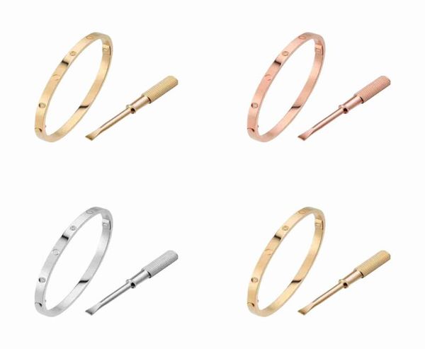 

love screwdriver bracelet bangle designer men women bracelets classic 60 c design jewelry2782083, Black