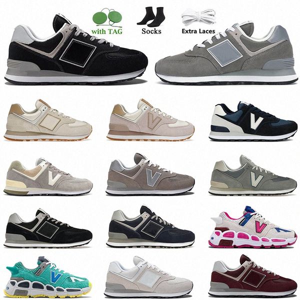 

new 574 ballances bb574 navy blue burgundy black white forest green core nimbus cloud men designer sports running shoes women trainers sneak