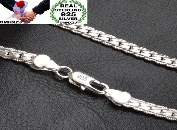 

omhxzj whole personality chains fashion ol woman girl gift silver 5mm full lateral chain 925 sterling silvers chain necklace n4257628