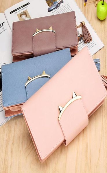 

ladies039 money bag japanese zipper fresh cat ear student039s money wallet5445679, Red;black