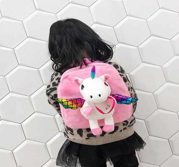 

school rucksack kids backpack new cute plush with wing bag unicorn girls mlxfb xvlhd9854802