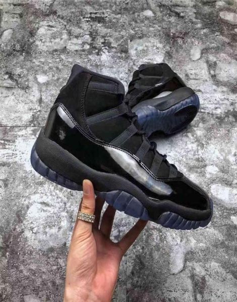 

release cap and gown 11 prom night blackout 11s basketball shoes men authentic real carbon fiber sports sneakers with box 37803704695039