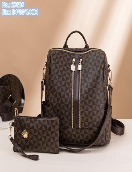

whole factory ladies shoulder bag 3 colors street fashion printing leisure backpack simple twopiece fashion handbag retro con9256081