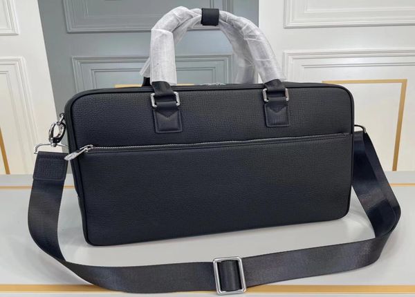

new men shoulder briefcase leather designer handbag business plaid lapbag messenger bags totes mens luggage computer handbags 2398226