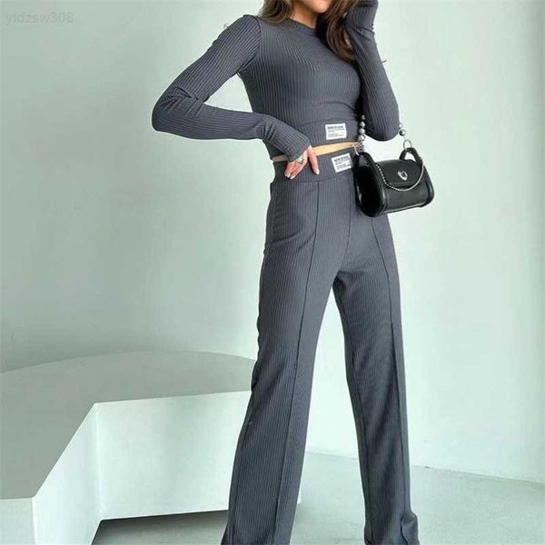 

2023 new sport casual long sleeve pants two piece fashion commuter set8ef2, White