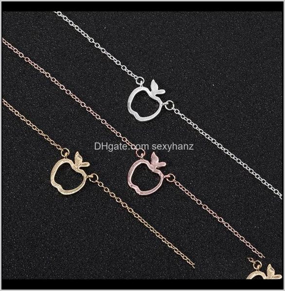

jewelry 10pcs hollow outline funny geometric fruit charm chain bracelets bangles for school mentor teacher women graduatio5894096, Golden;silver