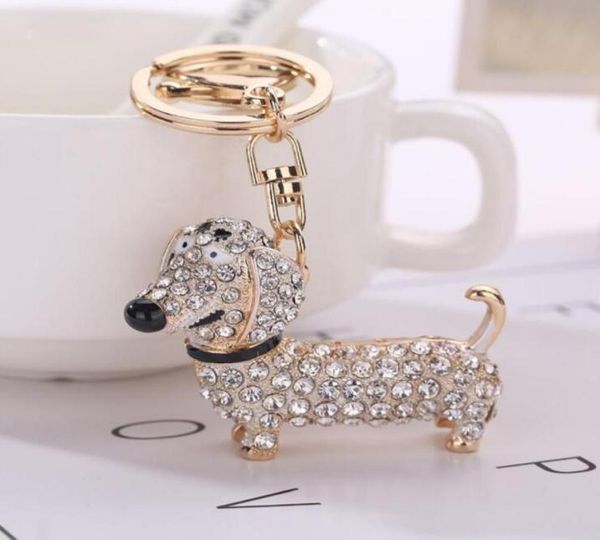 

fashion dog dachshund keychain bag charm pendant keys holder keyring jewelry for women girl gift keychain jewelry new4403823, Silver