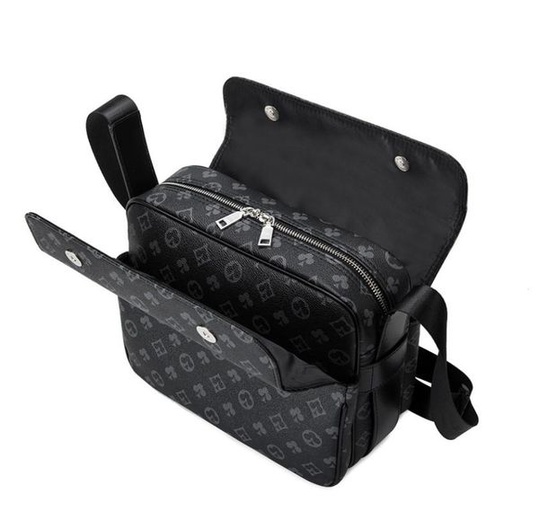 

whole mens leathers shoulder bags horizontal outdoor leisure printing postman bag flip contrast leather fashion backpack retro1404920