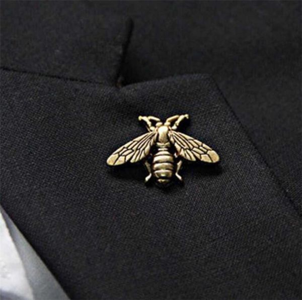 

women men vintage antique stereoscopic metal cute small bees insect brooches broaches pins party accessories jewelry2892951, Gray