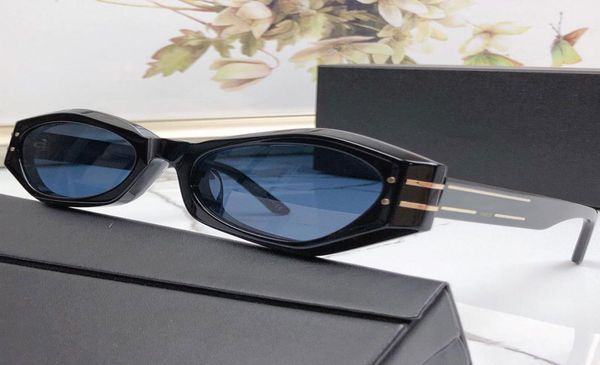 

designer sunglasses signature b1u fashion classic women stage catwalk models black frame blue lenses casual wild uv4004277317, White;black