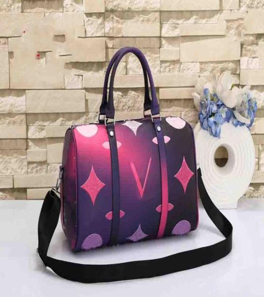 

women men weekend tote duffee bags spring in the city sunrise sunset pastel gradient color outdoor sport luggage packs weekend sho8598410