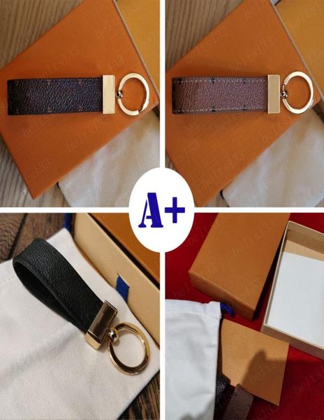 

2021 keychain key chain buckle keychains lovers car handmade leather men women bags pendant accessories 5 color 65221 with box dus4574308, Silver