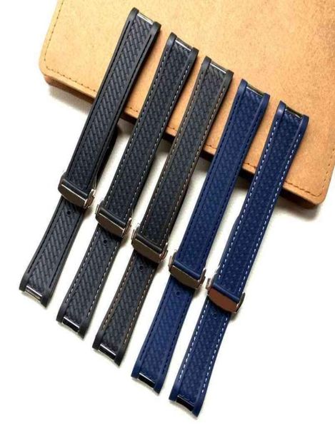 

band for omega seamaster 300 at150 de ville speedmaster soft silicone rubber strap accessories watch bracelet6038463, Black;brown