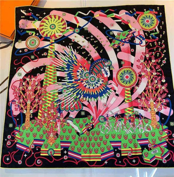 

90cm manual hand rolled twill silk scarf women indian offer curled square scarves echarpes foulards femme wrap bandana hijab 220713262810, Blue;gray