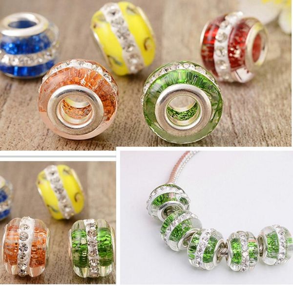 

mix s925 sterling silver fascinating faceted high fire murano rhinestone shining beads fit europe jewelry charms diy bracelets1091999, Black