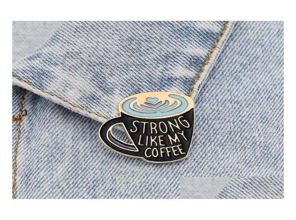 

pins brooches coffee enamel pin strong like my lover brooches bag lapel clothes badge jewelry gift shu16 drop delivery dhed75462901, Gray
