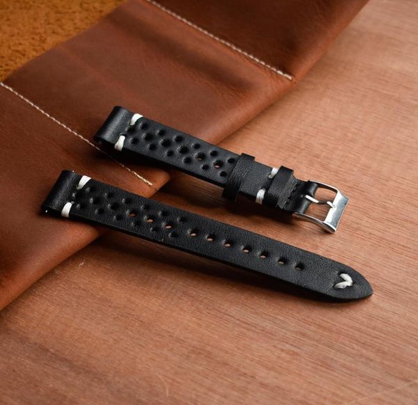 

onthelevel leather watch strap 18mm 19mm 20mm 22mm watch band bracelet porous watchbands mens wristwatches band y2009182067076, Black;brown