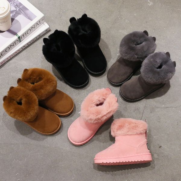 

boots children casual shoes baby boys girls fashion fur snow boots kids running shoes brand sport white shoes child shelle sneakers 230907, Black;grey