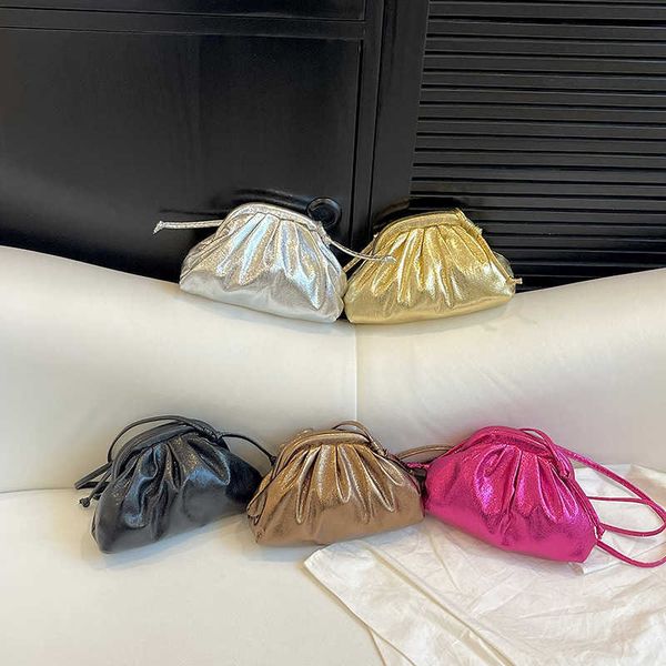 

pouch bags of botegss ventss for sale french niche small bag womens 2023 new fashionable summer highend crossbody simple pleated with real l