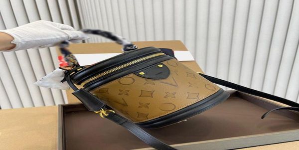 

wrist bucket bag fashion highend printing cylindrical textured hardware zipper genuine leather female wallet genuine purse large 8136504, Red;black