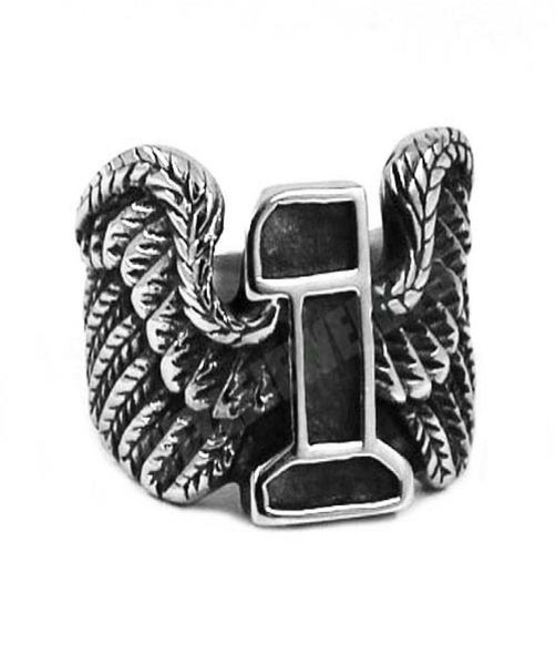 

eagle wings no1 motor biker ring stainless steel jewelry new design wing motorcycle men ring whole swr0439b5955664, Golden;silver