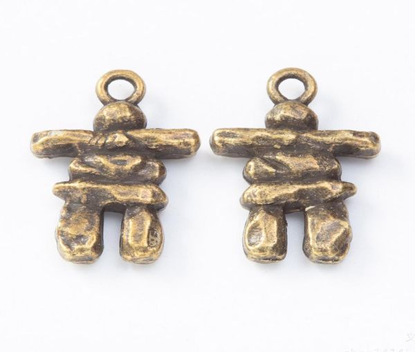 

whole fashion alloy diy vintage stone man pendant charms for handmade jewelry making 1521mm aac19945425827, Bronze;silver