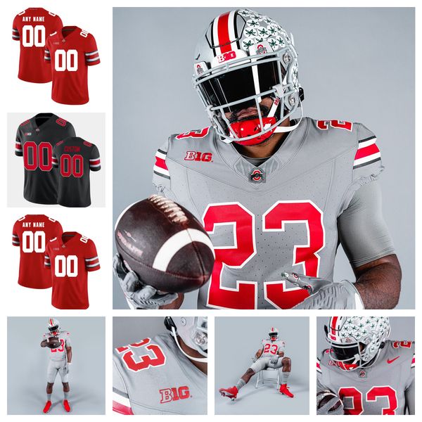 

marvin harrison jr. osu ohio state buckeyes 2023-24 gray ncaa football jersey 7 c.j. stroud justin fields chris olave joey bosa treveyon smi, Black